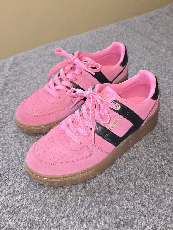 Guess Shoes - GUESS Pink Suede Sneakers